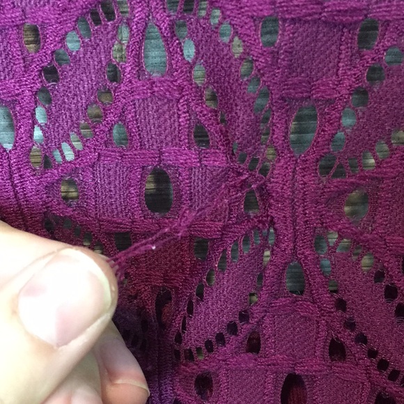 NWOT FREE PEOPLE • Purple Lace undershirt SMALL - Picture 4 of 5